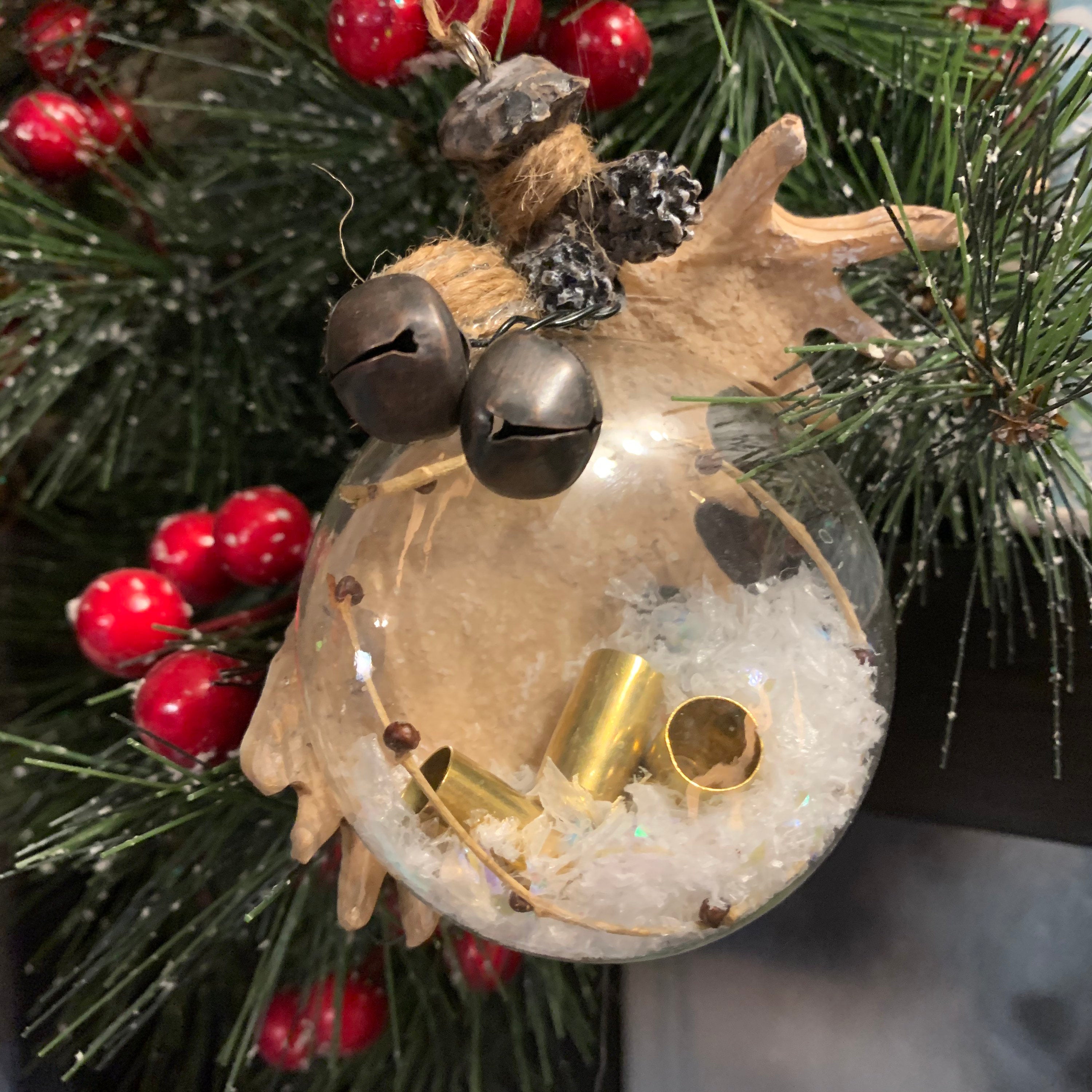 Christmas Ornament - Moose Hunter Ornament - Personalization Optional