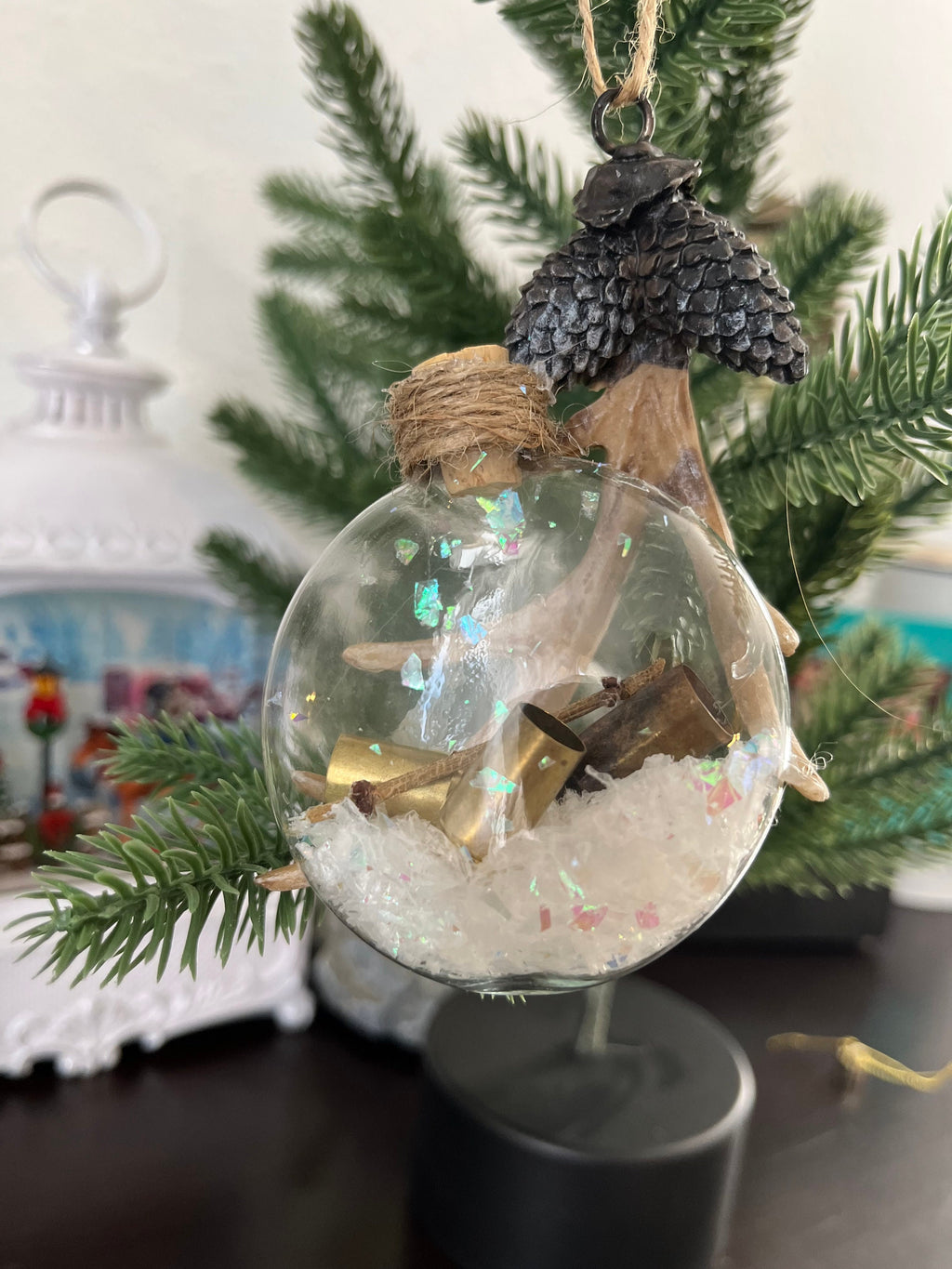 Christmas Ornament - Deer Hunter Ornament - (TM) Design - Personalization Optional