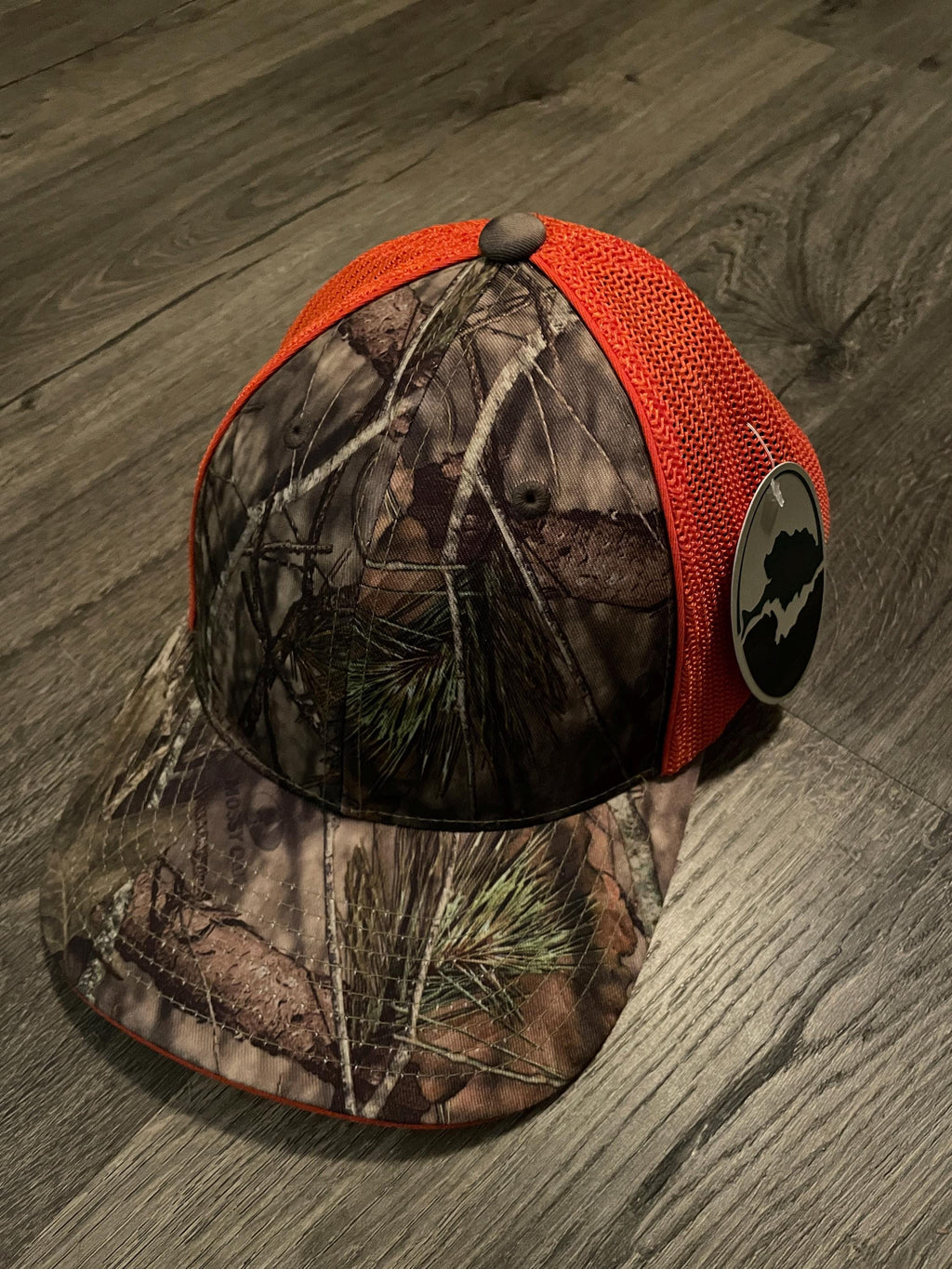 Embroidery - Hunting Cap Hat Safety Orange & Camo Deer, Elk, Pronghorn, Animal Embroidery CUSTOM Flexfit.