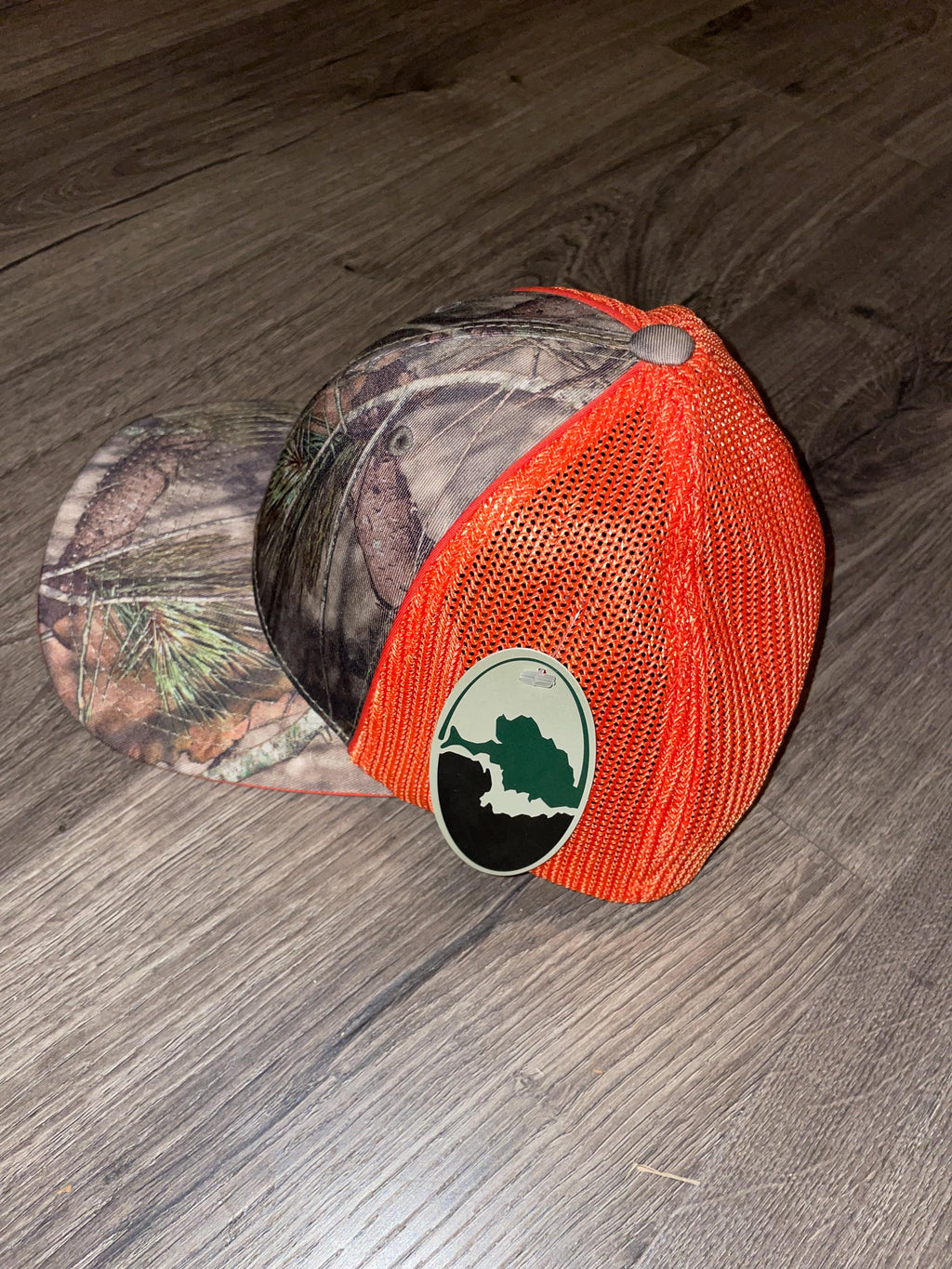 Embroidery - Hunting Cap Hat Safety Orange & Camo Deer, Elk, Pronghorn, Animal Embroidery CUSTOM Flexfit.