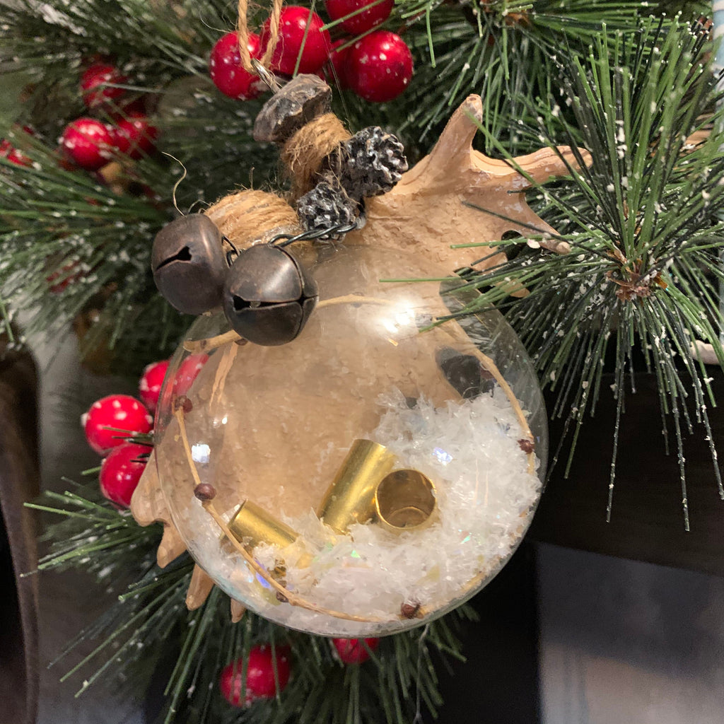 Christmas Ornament - Moose Hunter Ornament - Personalization Optional