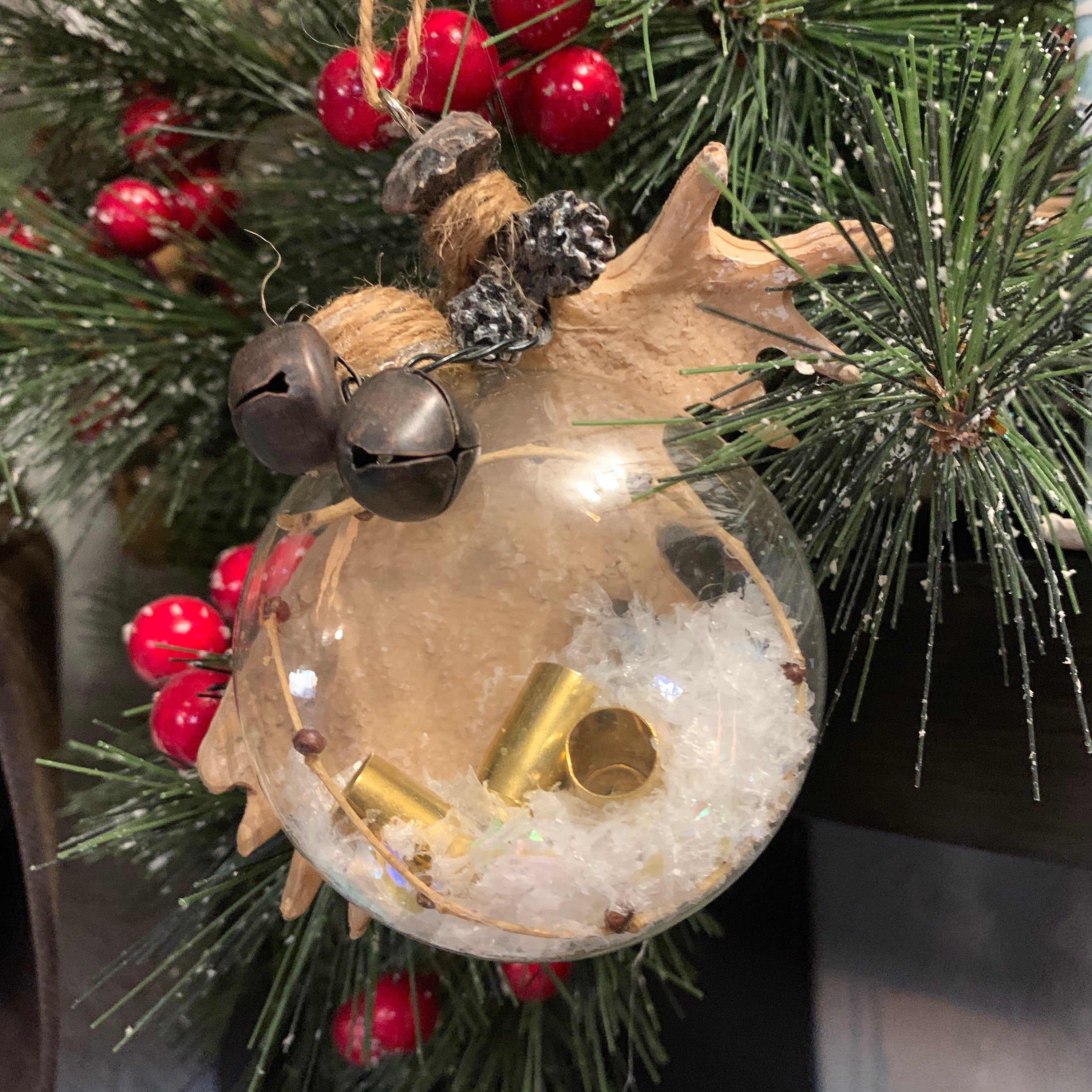 Christmas Ornament - Moose Hunter Ornament - Personalization Optional