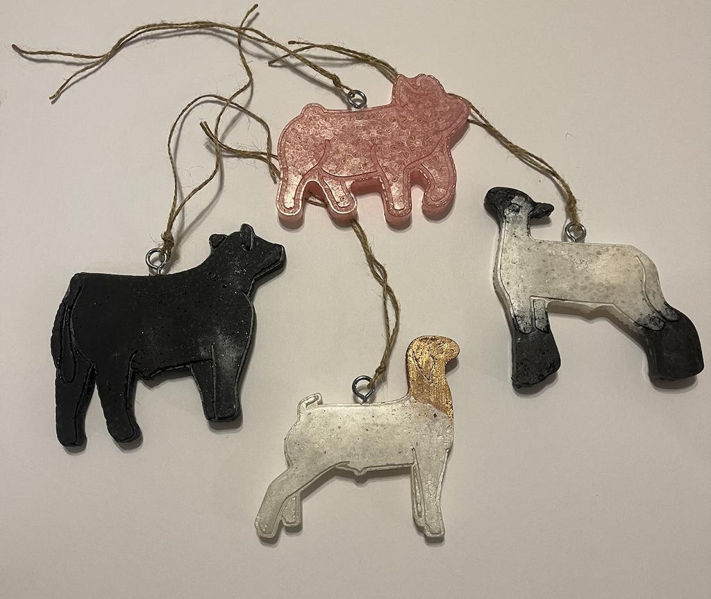 Car Freshie - 1 Livestock Stock Show 4h Show Animal Freshies, Steer, Heifer, Pig, Goat, Lamb, Sheep Air Freshener FFA, Buyer Gifts, County Fair Awards
