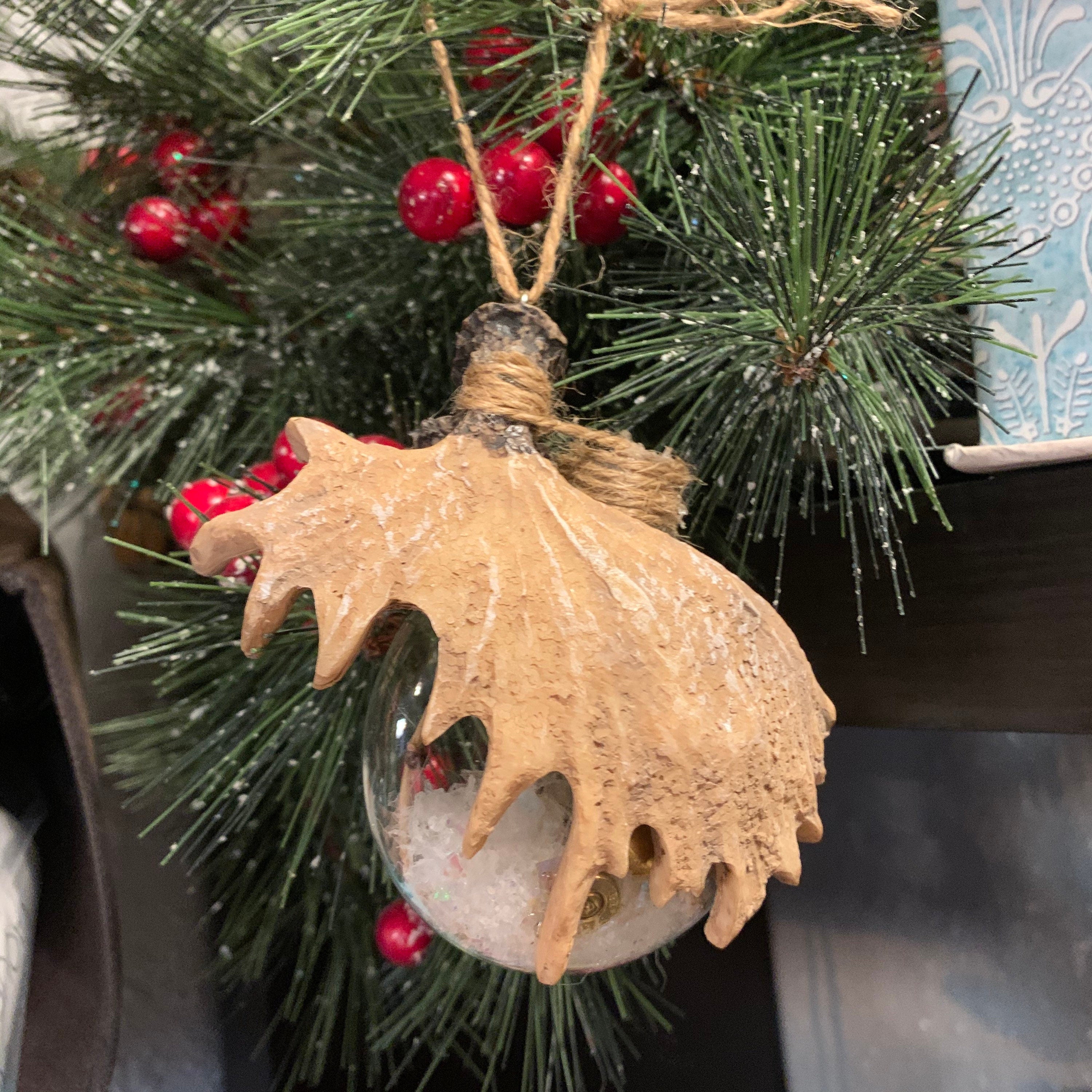 Christmas Ornament - Moose Hunter Ornament - Personalization Optional