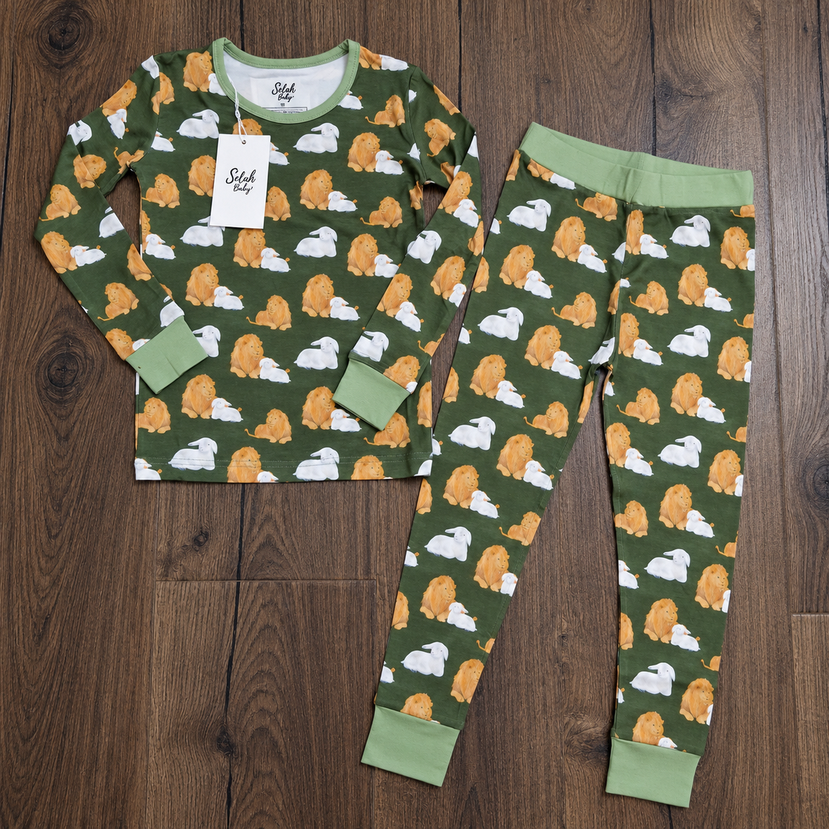 Baby-Toddler - "The Lion & The Lamb" Bamboo Pajamas by Selah Baby