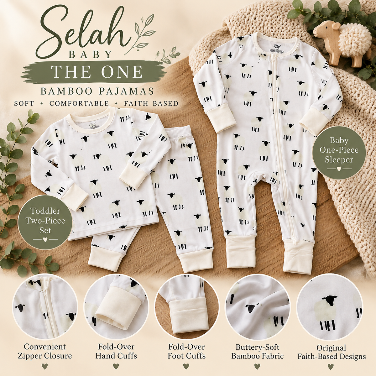 Baby-Toddler - "The One" Bamboo Pajamas by Selah Baby