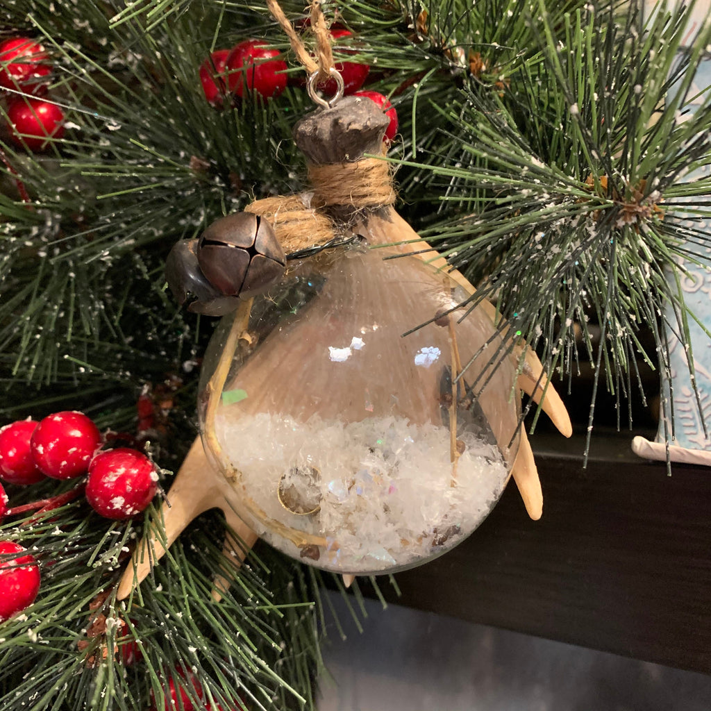 Christmas Ornament - Moose Hunter Ornament - Personalization Optional