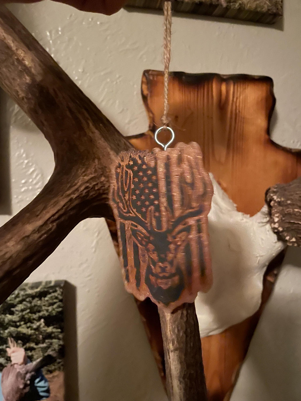 Car Freshie - Elk Hunting Car Freshie, Patriotic American Flag Gift